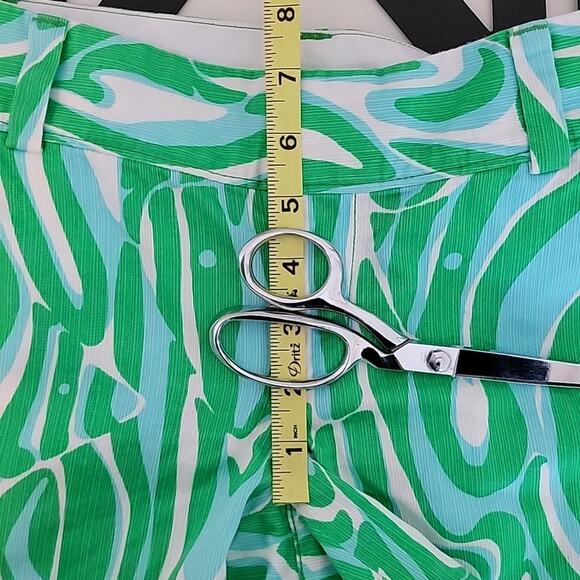 Lilly Pulitzer Women's The Chipper Short in Green Blue White Size 0 ALTERED FLAW - Picture 7 of 13